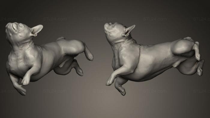 Статуэтки животных (СОБАКА B14, STKJ_0237) 3D модель для ЧПУ станка